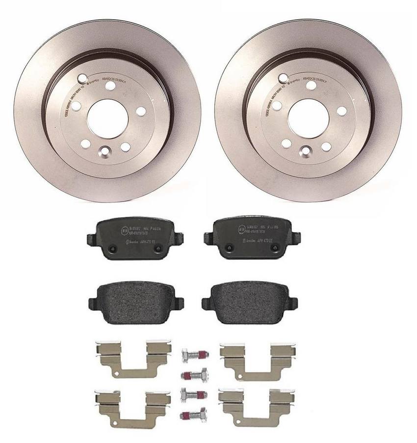 Land Rover Brembo Brakes Kit Pads and Rotors Rear (302mm) (LowMet